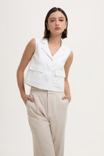 JULIA PATCH POCKET VEST TOP JULIA PATCH POCKET VEST TOP