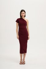 MARCIA TOGA RUCHED MIDI DRESS MARCIA TOGA RUCHED MIDI DRESS