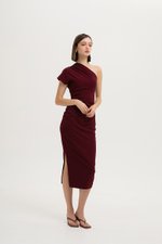 MARCIA TOGA RUCHED MIDI DRESS MARCIA TOGA RUCHED MIDI DRESS
