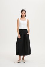 *BACKORDER* HANNAH PIN TUCK MIDI SKIRT (PETITE) *BACKORDER* HANNAH PIN TUCK MIDI SKIRT (PETITE)