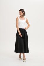 *BACKORDER* HANNAH PIN TUCK MIDI SKIRT (PETITE) *BACKORDER* HANNAH PIN TUCK MIDI SKIRT (PETITE)