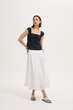 *BACKORDER* HANNAH PIN TUCK MIDI SKIRT (PETITE) *BACKORDER* HANNAH PIN TUCK MIDI SKIRT (PETITE)