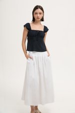 *BACKORDER* HANNAH PIN TUCK MIDI SKIRT (PETITE) *BACKORDER* HANNAH PIN TUCK MIDI SKIRT (PETITE)