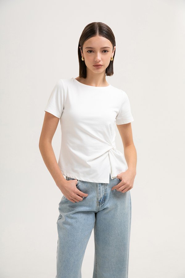 *BACKORDER* KATHLYN ASYMMETRIC KNOT TOP