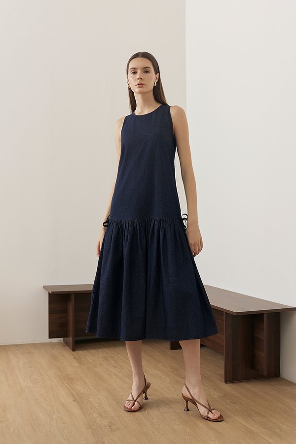 KAVEEN DROPWAIST DENIM DRESS