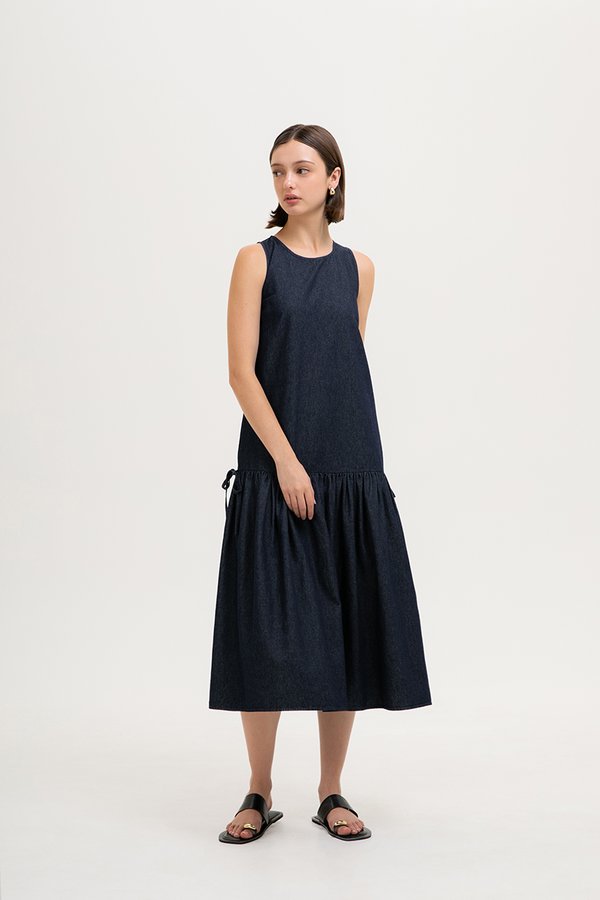 KAVEEN DROPWAIST DENIM DRESS