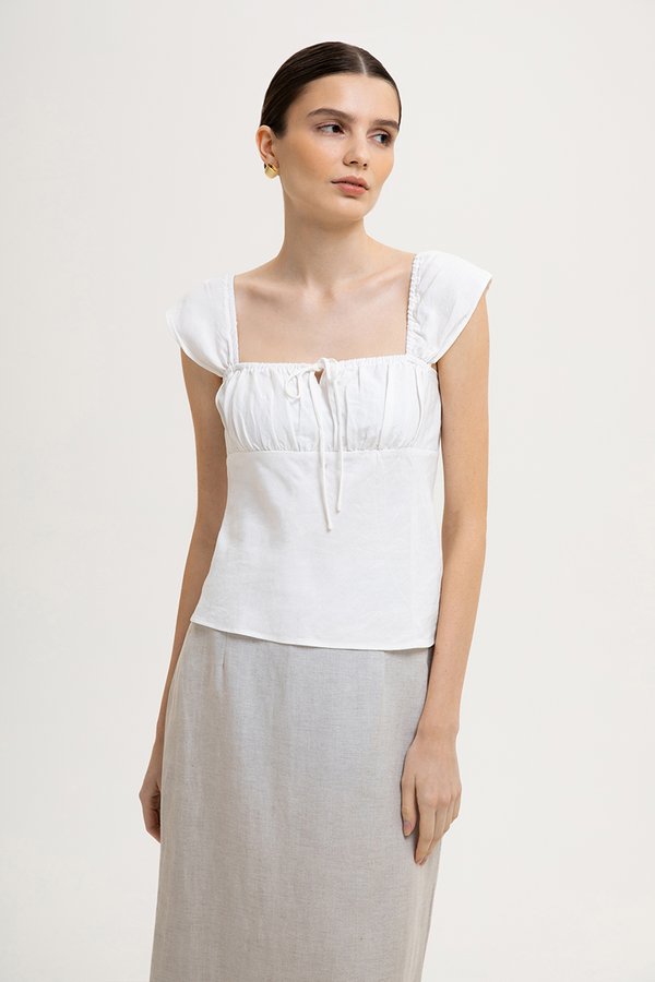 LUCIE RUCHED BABY DOLL TOP