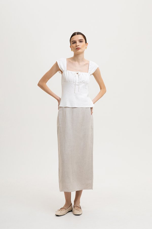 LUCIE RUCHED BABY DOLL TOP