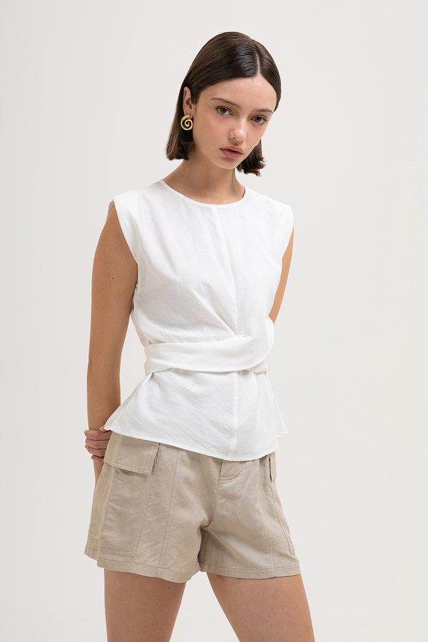 RIANNA CROSS FRONT WAIST TOP