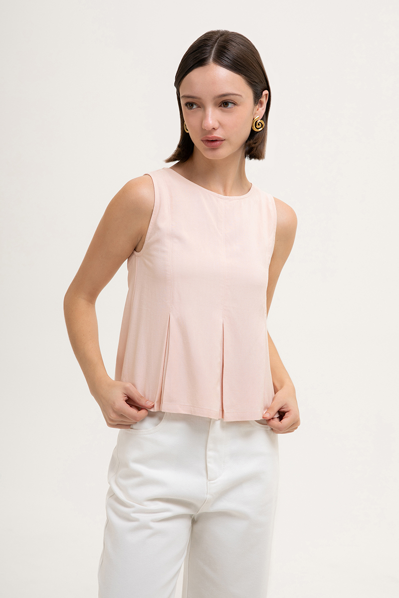 *BACKORDER* SYLPHY PLEATED LINEN TOP