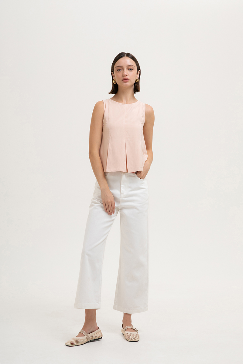 *BACKORDER* SYLPHY PLEATED LINEN TOP