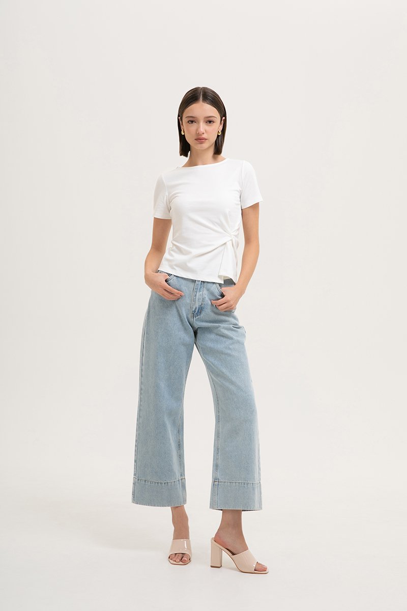 *BACKORDER* KATHLYN ASYMMETRIC KNOT TOP
