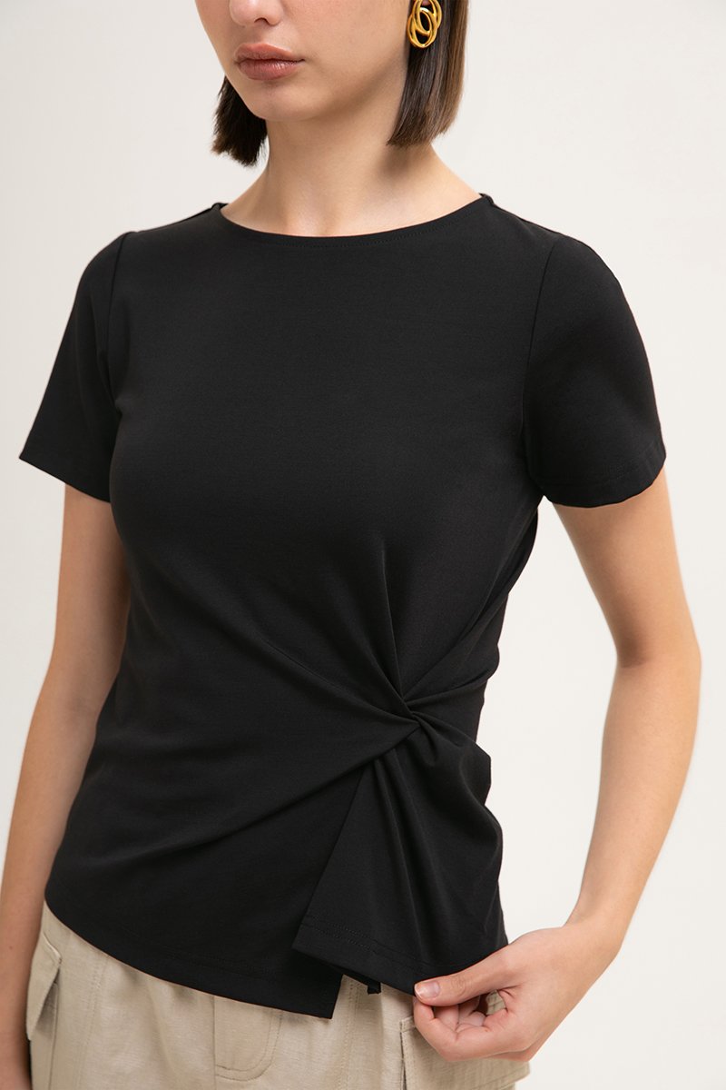 *BACKORDER* KATHLYN ASYMMETRIC KNOT TOP