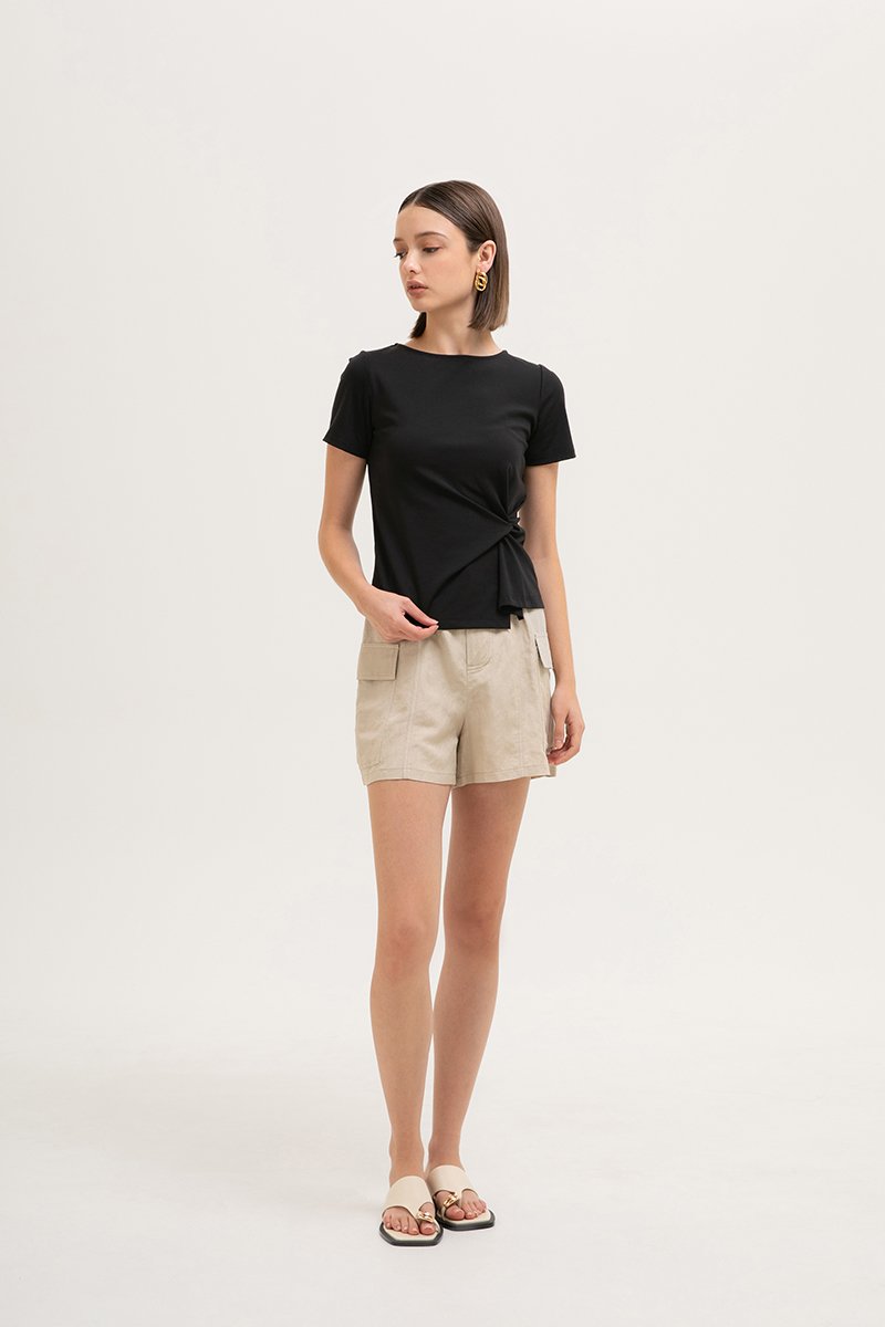 *BACKORDER* KATHLYN ASYMMETRIC KNOT TOP