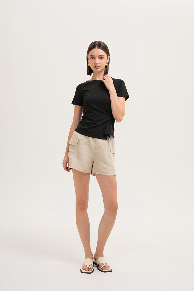 *BACKORDER* KATHLYN ASYMMETRIC KNOT TOP