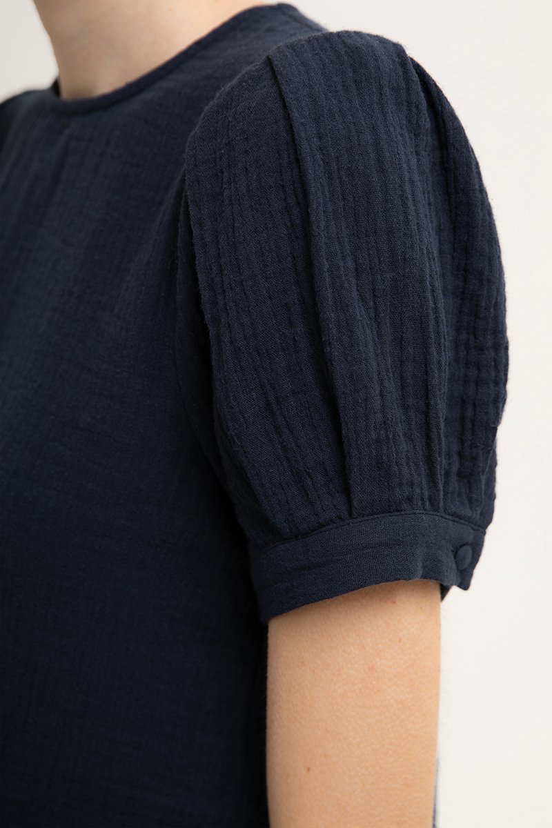 ELISABETTA COTTON PUFF SLEEVE TOP
