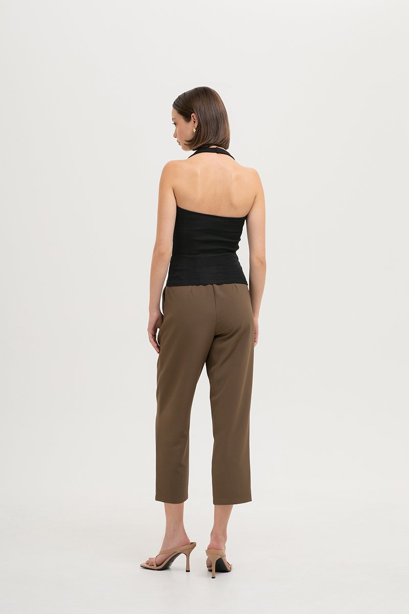 MARTA HALTER RIBBED KNIT TOP MARTA HALTER RIBBED KNIT TOP