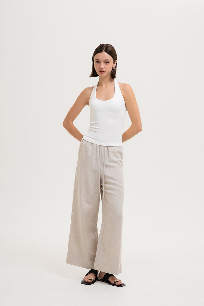 MARTA HALTER RIBBED KNIT TOP MARTA HALTER RIBBED KNIT TOP