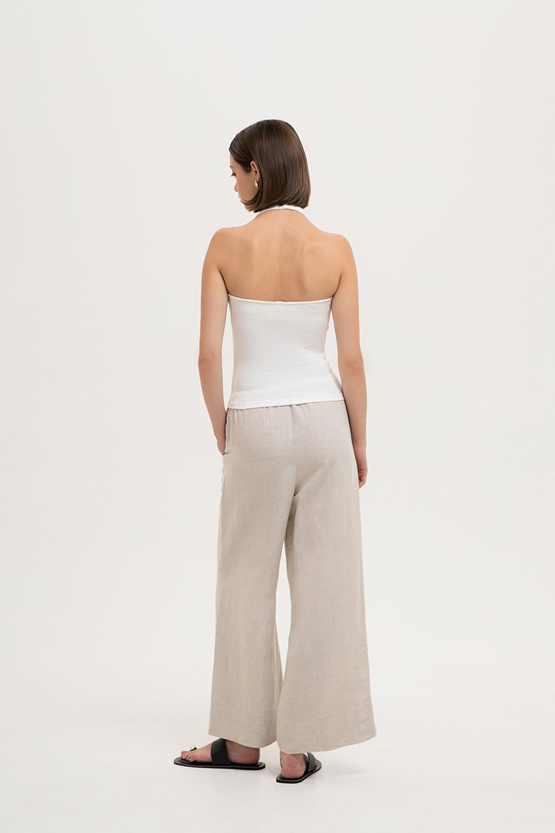 MARTA HALTER RIBBED KNIT TOP MARTA HALTER RIBBED KNIT TOP