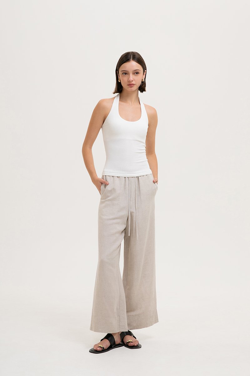 MARTA HALTER RIBBED KNIT TOP MARTA HALTER RIBBED KNIT TOP