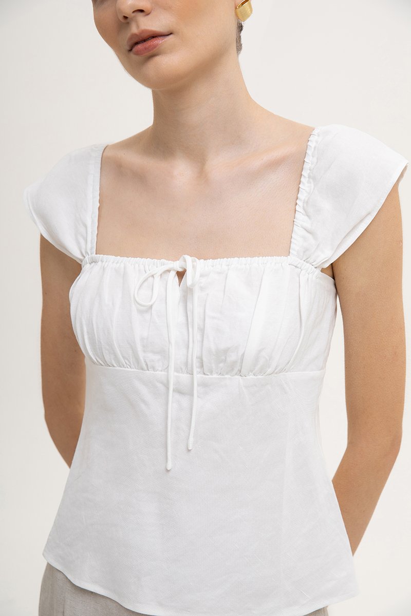 LUCIE RUCHED BABY DOLL TOP