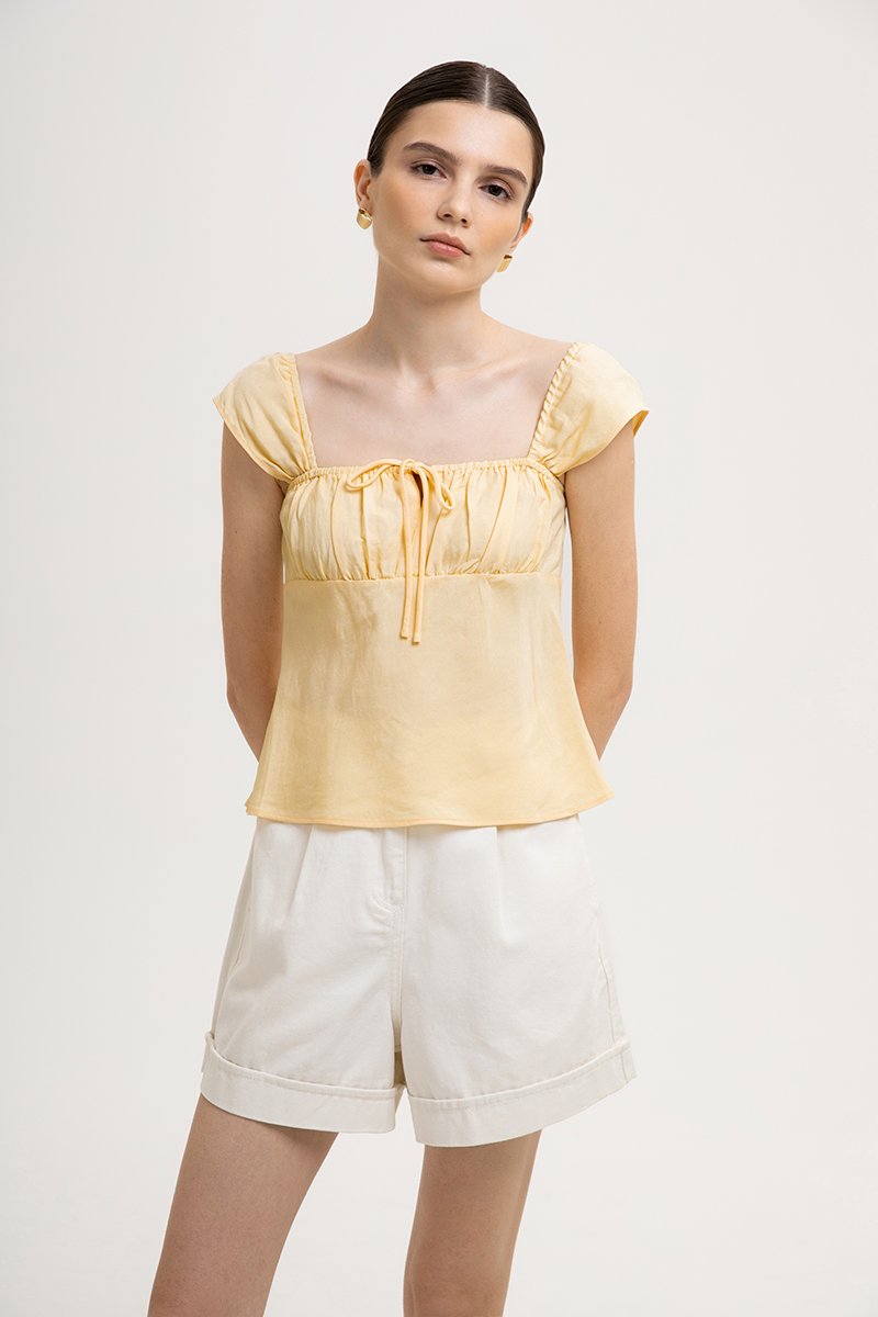 LUCIE RUCHED BABY DOLL TOP