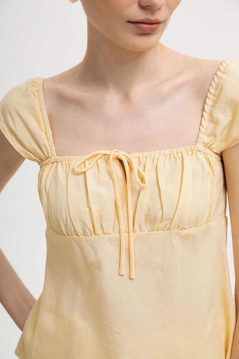 LUCIE RUCHED BABY DOLL TOP