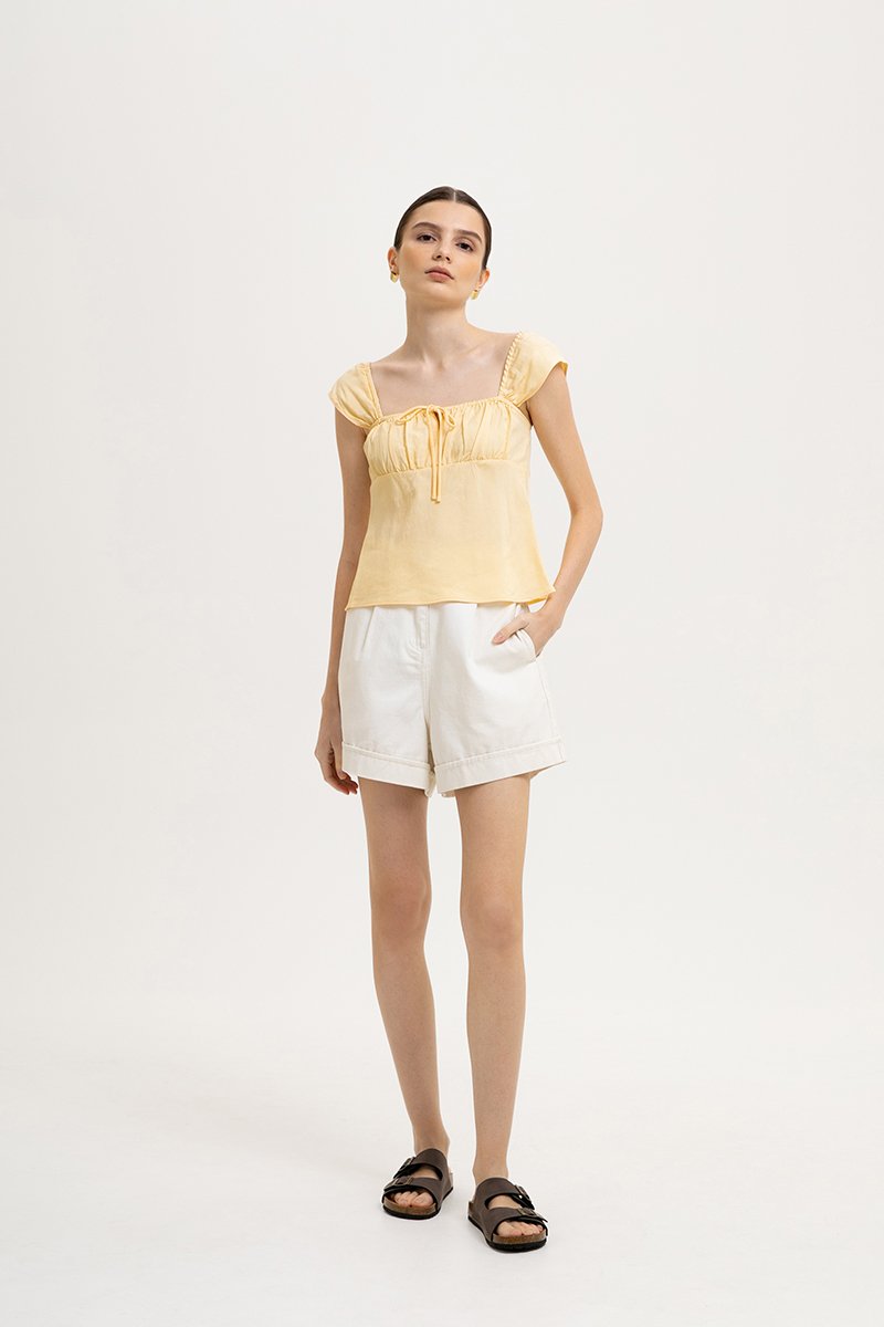 LUCIE RUCHED BABY DOLL TOP
