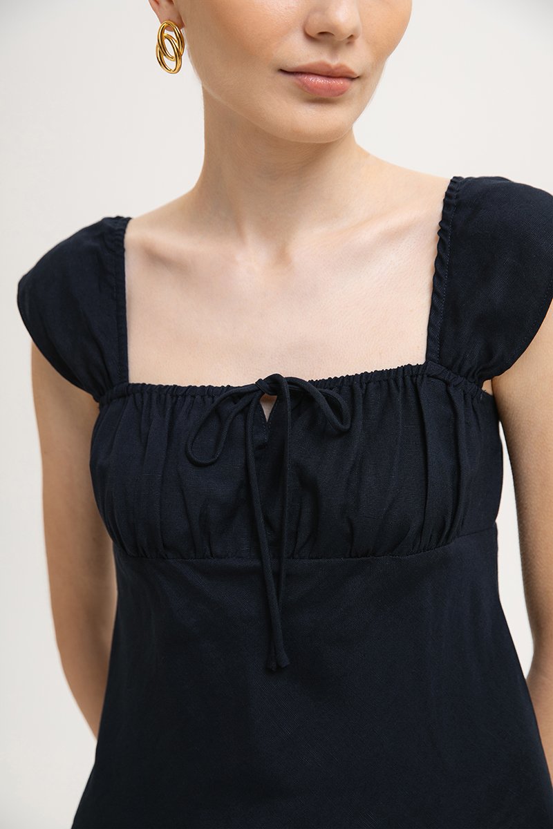 LUCIE RUCHED BABY DOLL TOP