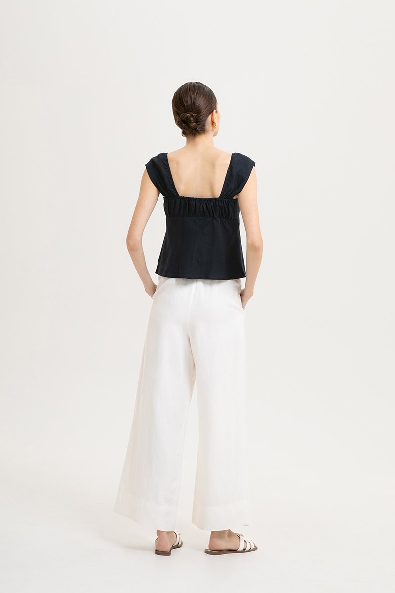 LUCIE RUCHED BABY DOLL TOP