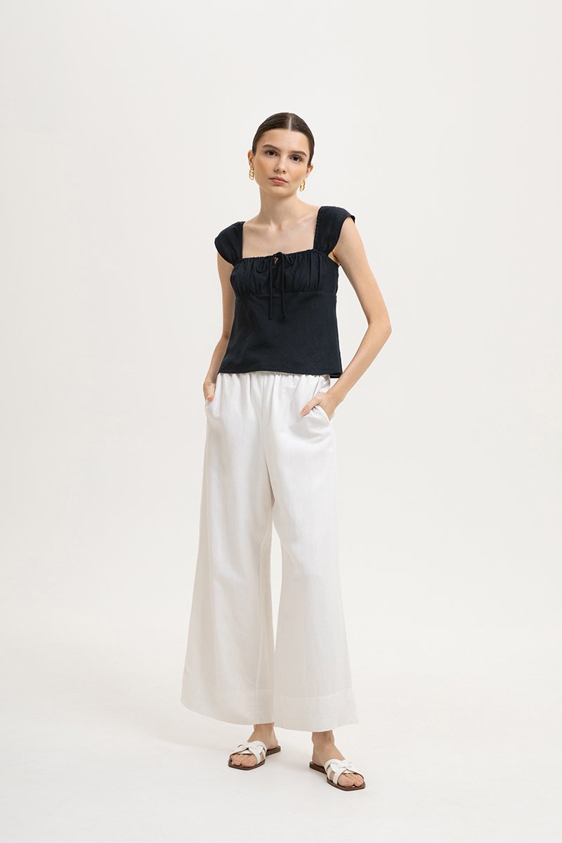 LUCIE RUCHED BABY DOLL TOP