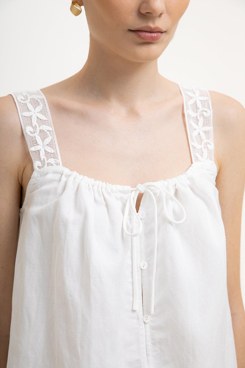FRESCA CROCHET STRAP TOP