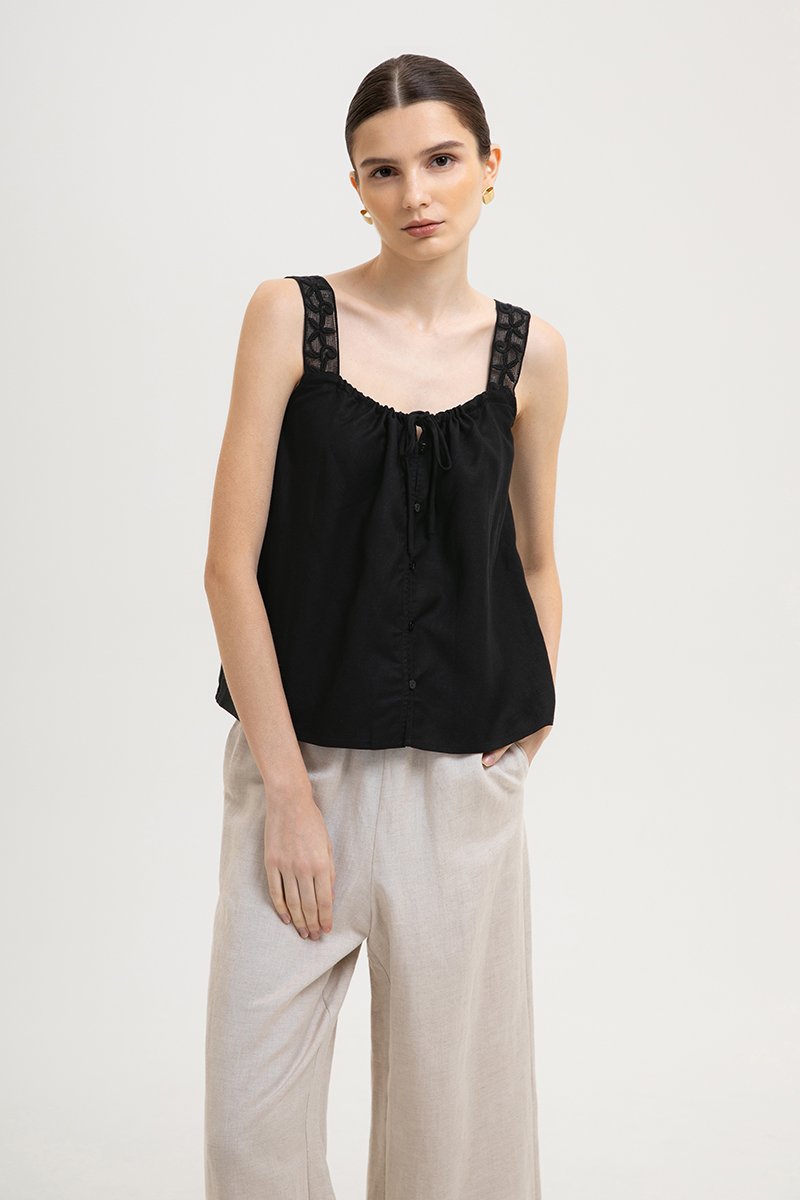FRESCA CROCHET STRAP TOP