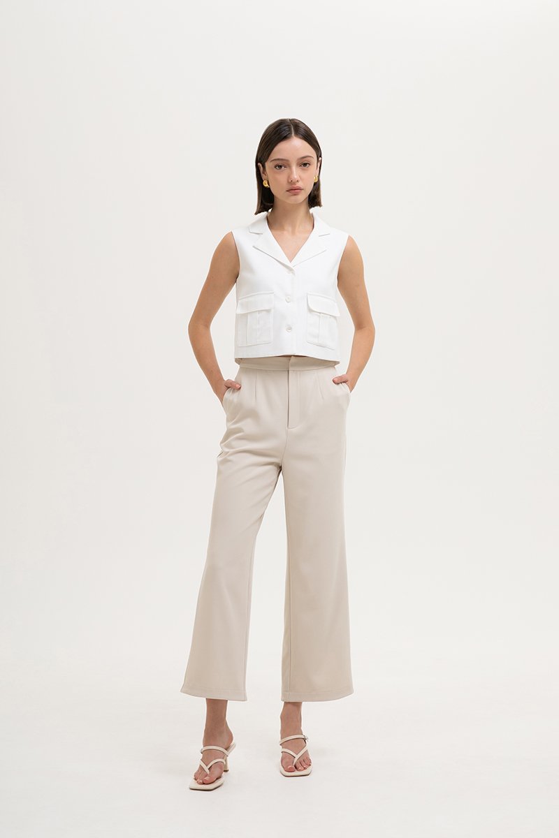 JULIA PATCH POCKET VEST TOP JULIA PATCH POCKET VEST TOP