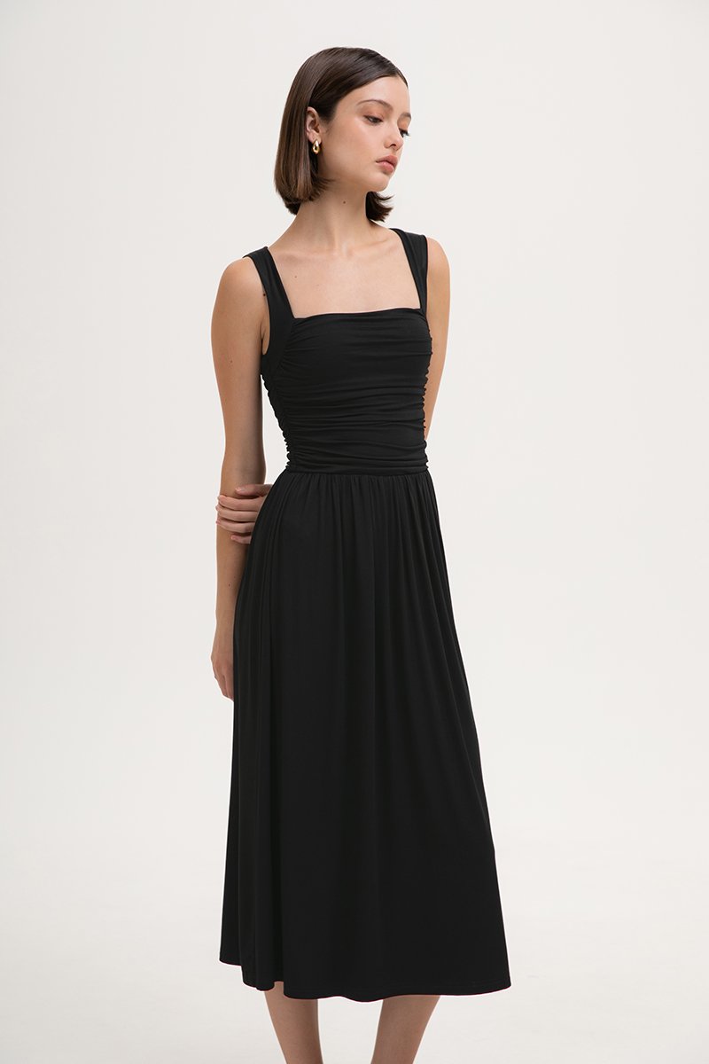 ASHLEY RUCHED DROPWAIST MODAL DRESS ASHLEY RUCHED DROPWAIST MODAL DRESS