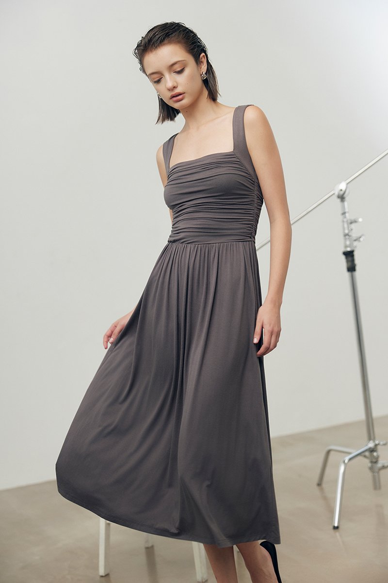 ASHLEY RUCHED DROPWAIST MODAL DRESS ASHLEY RUCHED DROPWAIST MODAL DRESS