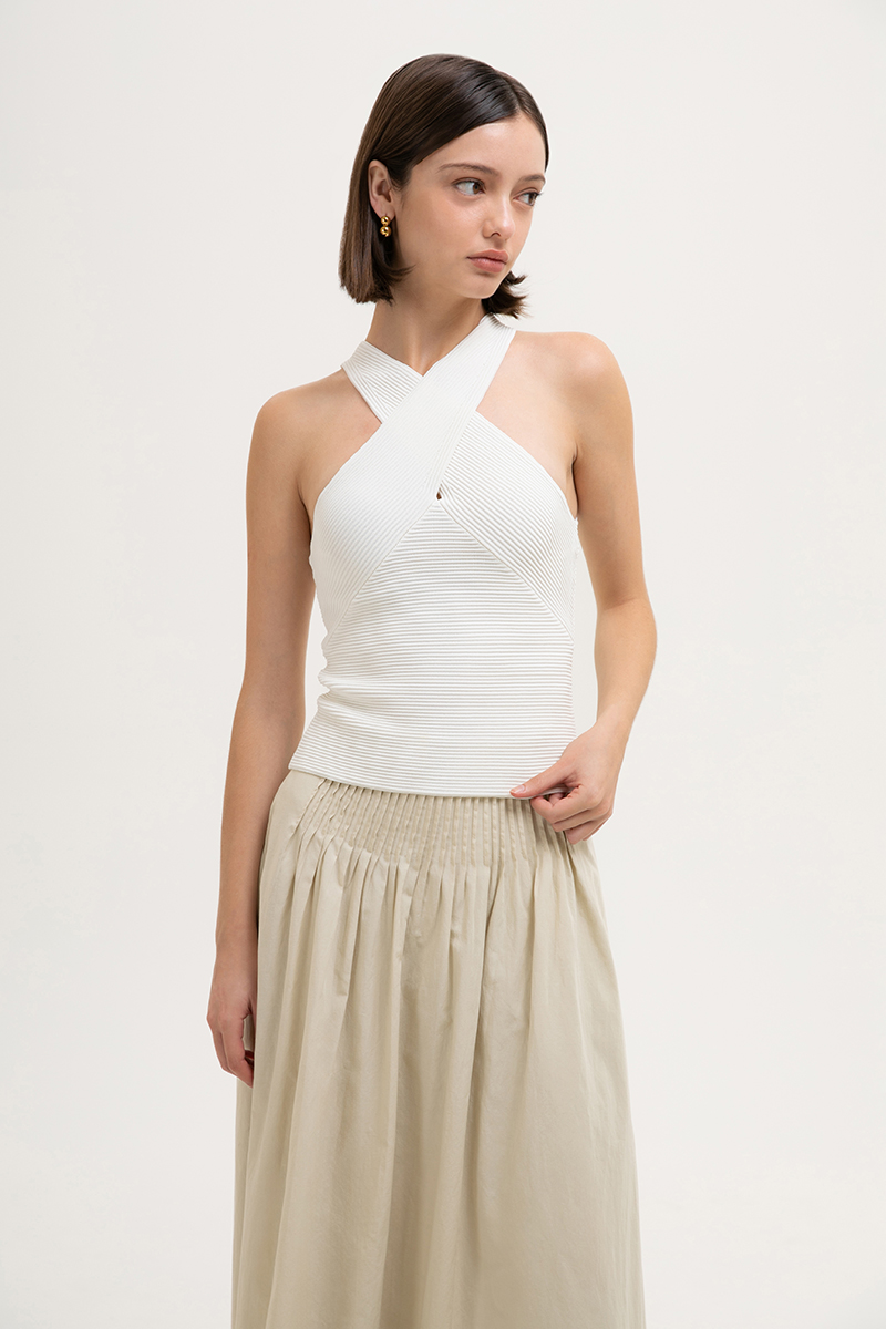 AVA CROSSOVER KNIT TOP