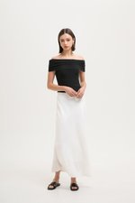 JEMMA RUCHED OFF SHOULDER MESH TOP JEMMA RUCHED OFF SHOULDER MESH TOP