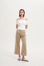 JEMMA RUCHED OFF SHOULDER MESH TOP JEMMA RUCHED OFF SHOULDER MESH TOP