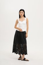 VADELLA SWEET HEART RUCHED MODAL TOP