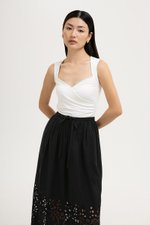 VADELLA SWEET HEART RUCHED MODAL TOP