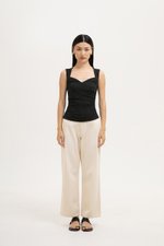 VADELLA SWEET HEART RUCHED MODAL TOP