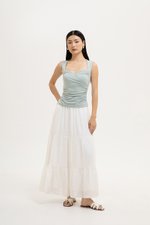 VADELLA SWEET HEART RUCHED MODAL TOP
