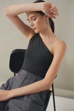 CHANTELLE ONE SHOULDER MESH TOP CHANTELLE ONE SHOULDER MESH TOP