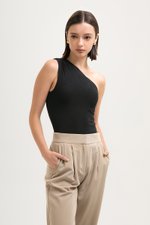 CHANTELLE ONE SHOULDER MESH TOP CHANTELLE ONE SHOULDER MESH TOP