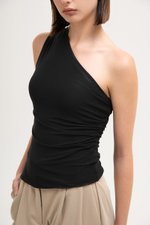 CHANTELLE ONE SHOULDER MESH TOP CHANTELLE ONE SHOULDER MESH TOP