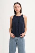 CARLYN BUTTONDOWN MUSLIN TOP CARLYN BUTTONDOWN MUSLIN TOP