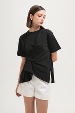 *BACKORDER* ROCHELLE ASYMMETRIC PLEAT TEE *BACKORDER* ROCHELLE ASYMMETRIC PLEAT TEE
