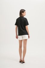 *BACKORDER* ROCHELLE ASYMMETRIC PLEAT TEE *BACKORDER* ROCHELLE ASYMMETRIC PLEAT TEE