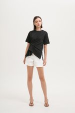 *BACKORDER* ROCHELLE ASYMMETRIC PLEAT TEE *BACKORDER* ROCHELLE ASYMMETRIC PLEAT TEE